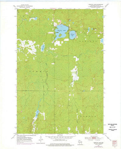 1954 Amnicon Lake, WI - Wisconsin - USGS Topographic Map