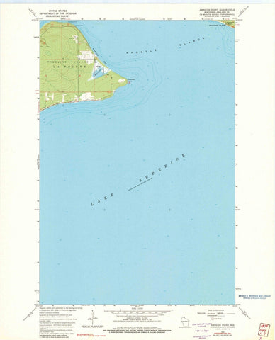 1964 Amnicon Point, WI - Wisconsin - USGS Topographic Map