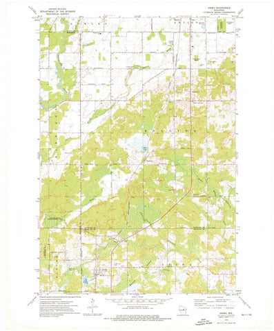 1973 Aniwa, WI - Wisconsin - USGS Topographic Map