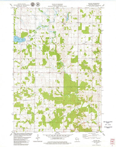 1978 Arland, WI - Wisconsin - USGS Topographic Map