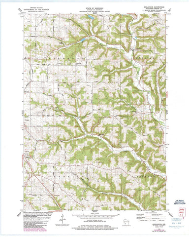 1983 Avalanche, WI - Wisconsin - USGS Topographic Map