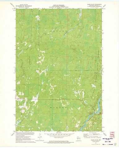 1971 Babbs Island, WI - Wisconsin - USGS Topographic Map
