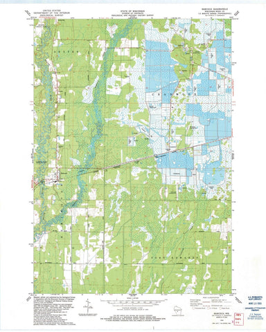 1984 Babcock, WI - Wisconsin - USGS Topographic Map
