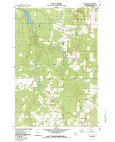 1984 Blaine Creek, WI - Wisconsin - USGS Topographic Map