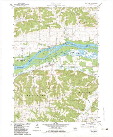1983 Blue River, WI - Wisconsin - USGS Topographic Map