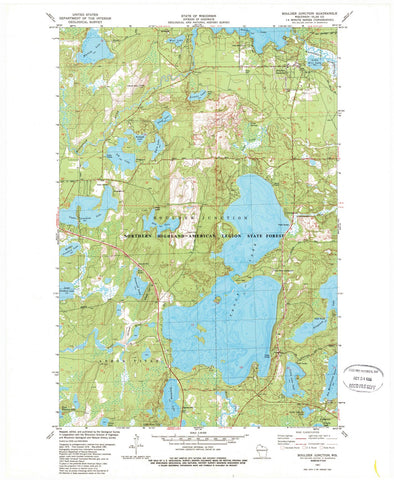 1981 Boulder Junction, WI - Wisconsin - USGS Topographic Map