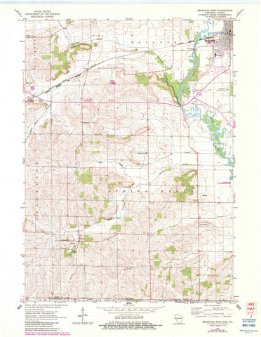 1962 Brodhead West, WI - Wisconsin - USGS Topographic Map