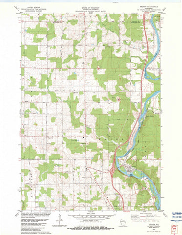 1982 Brokaw, WI - Wisconsin - USGS Topographic Map