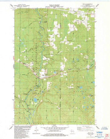 1984 Brule, WI - Wisconsin - USGS Topographic Map