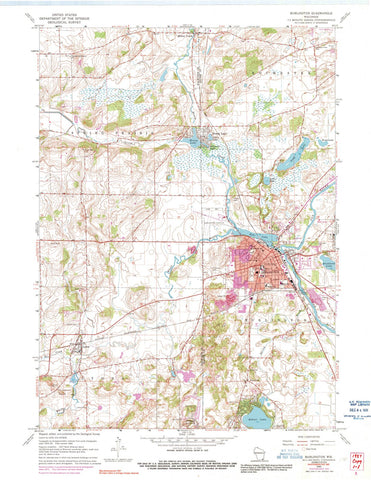 1960 Burlington, WI - Wisconsin - USGS Topographic Map