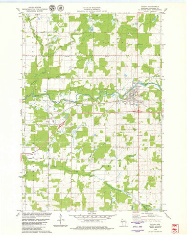 1979 Cadott, WI - Wisconsin - USGS Topographic Map