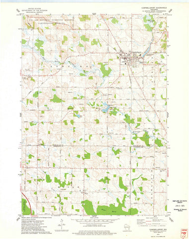 1974 Campbellsport, WI - Wisconsin - USGS Topographic Map