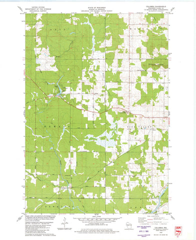 1979 Columbia, WI - Wisconsin - USGS Topographic Map