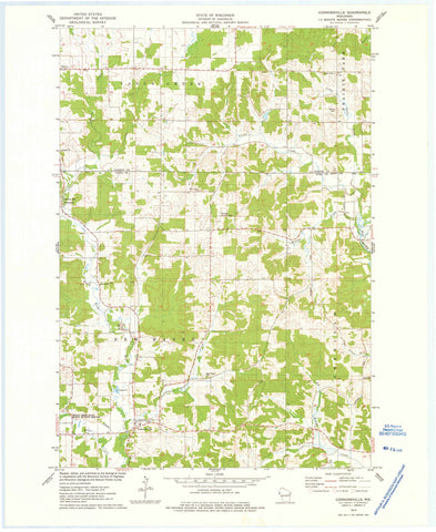 1975 Connorsville, WI - Wisconsin - USGS Topographic Map