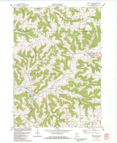 1983 Coon Valley, WI - Wisconsin - USGS Topographic Map