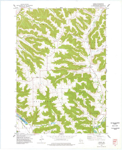 1974 Cream, WI - Wisconsin - USGS Topographic Map