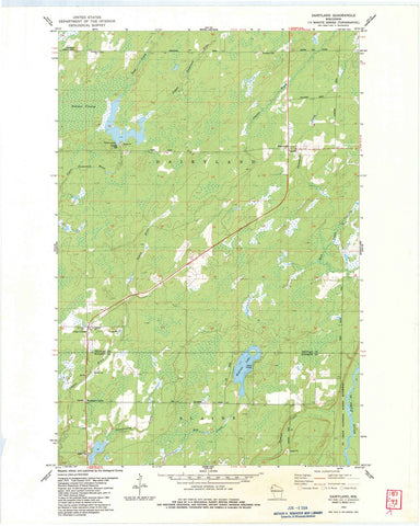 1983 Dairyland, WI - Wisconsin - USGS Topographic Map
