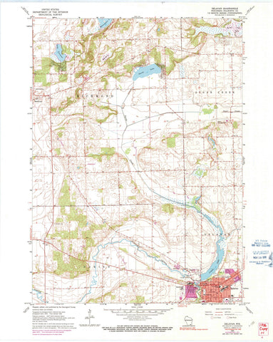 1960 Delavan, WI - Wisconsin - USGS Topographic Map
