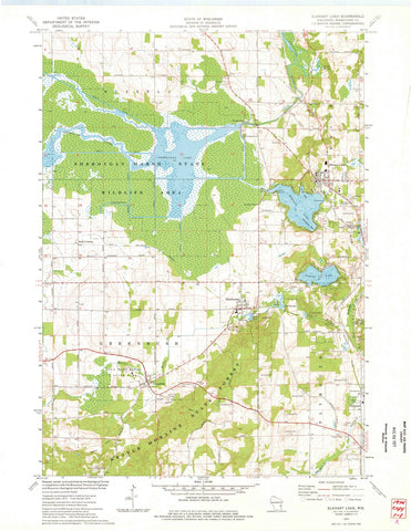 1974 Elkhart Lake, WI - Wisconsin - USGS Topographic Map