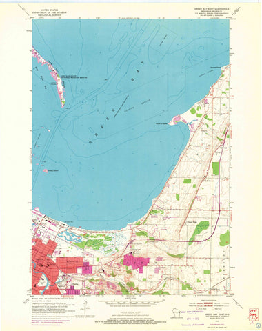 1954 Green Bay East, WI - Wisconsin - USGS Topographic Map
