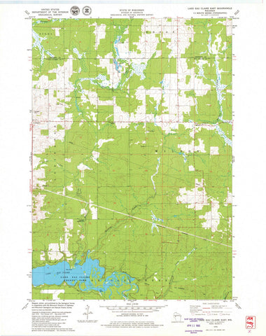 1979 Lake Eau Claire East, WI - Wisconsin - USGS Topographic Map
