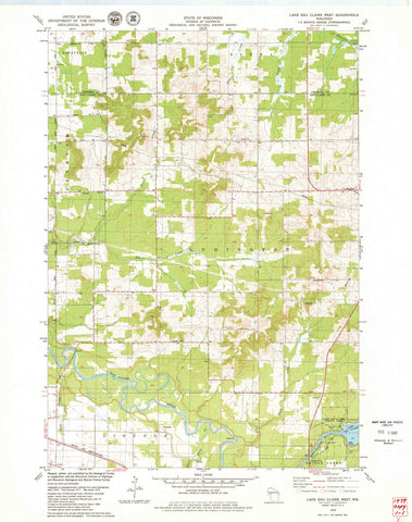 1979 Lake Eau Claire West, WI - Wisconsin - USGS Topographic Map