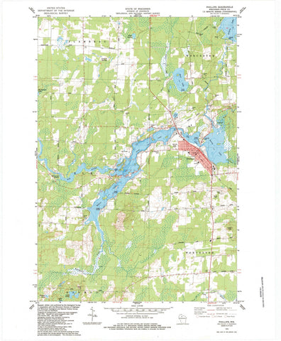 1984 Phillips, WI - Wisconsin - USGS Topographic Map