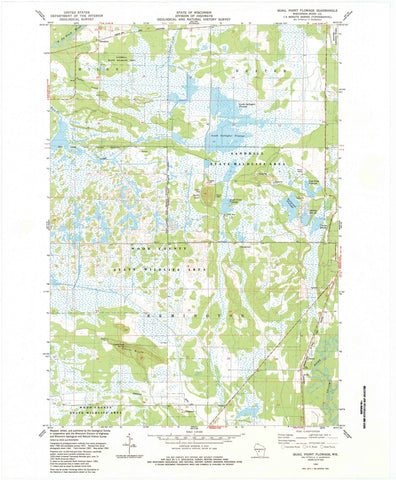 1984 Quail Point Flowage, WI - Wisconsin - USGS Topographic Map