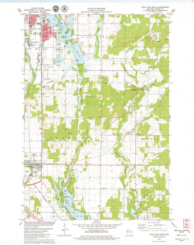 1978 Rice Lake South, WI - Wisconsin - USGS Topographic Map