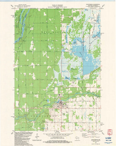 1982 Grantsburg, WI - Wisconsin - USGS Topographic Map