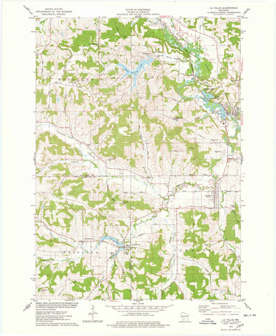 1975 La Valle, WI - Wisconsin - USGS Topographic Map
