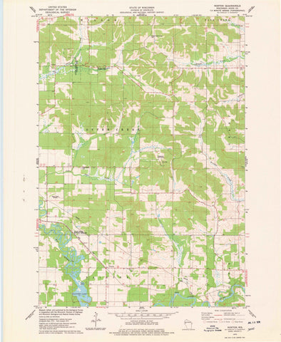 1975 Norton, WI - Wisconsin - USGS Topographic Map