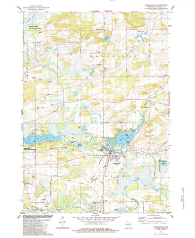 1984 Pardeeville, WI - Wisconsin - USGS Topographic Map