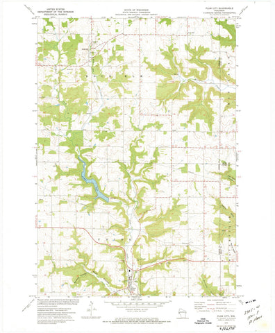 1972 Plum City, WI - Wisconsin - USGS Topographic Map
