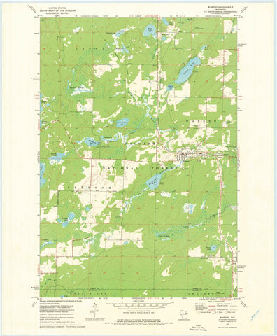 1972 Wabeno, WI - Wisconsin - USGS Topographic Map