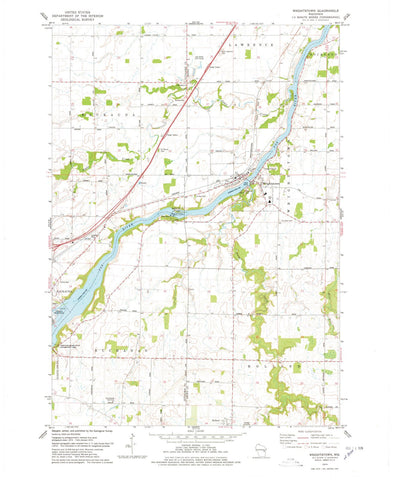 1974 Wrightstown, WI - Wisconsin - USGS Topographic Map
