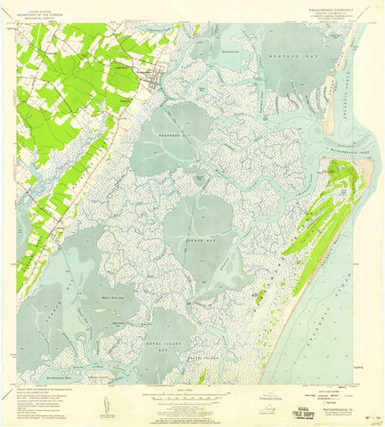 1958 Wachapreague, VA - Virginia - USGS Topographic Map