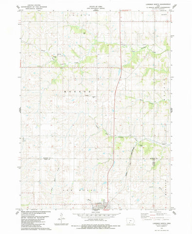1983 Lorimor North, IA - Iowa - USGS Topographic Map