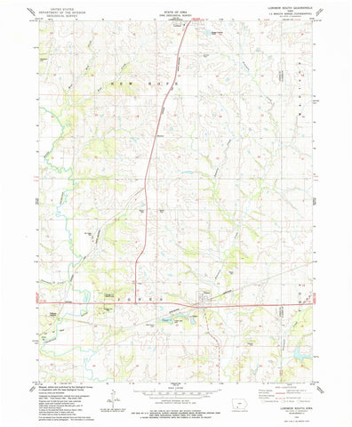 1983 Lorimor South, IA - Iowa - USGS Topographic Map