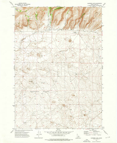 1972 Gardner Lake, ID - Idaho - USGS Topographic Map