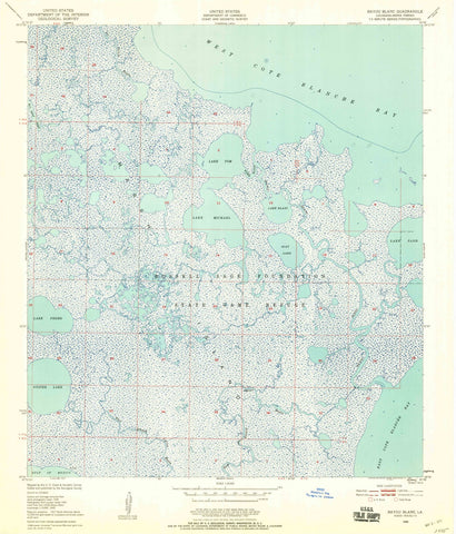 1948 Bayou Blanc, LA - Louisiana - USGS Topographic Map
