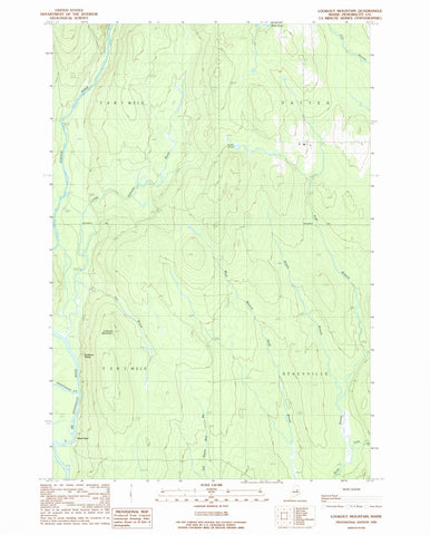 1989 Lookout Mountain, ME - Maine - USGS Topographic Map