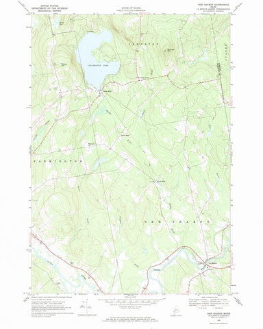 1968 New Sharon, ME - Maine - USGS Topographic Map