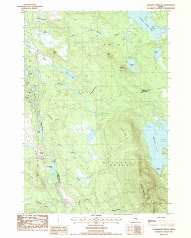 1987 Quillpig Mountain, ME - Maine - USGS Topographic Map