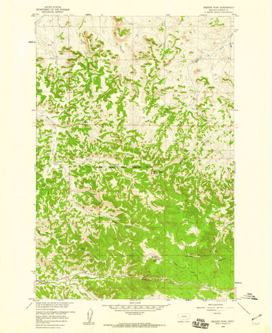 1958 Badger Peak, MT - Montana - USGS Topographic Map