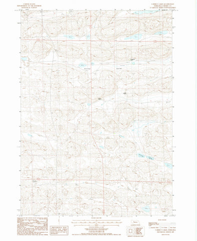 1987 Carrico Lakes, NE - Nebraska - USGS Topographic Map
