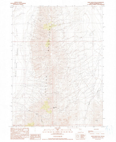1990 Deer Creek Peak, NV - Nevada - USGS Topographic Map