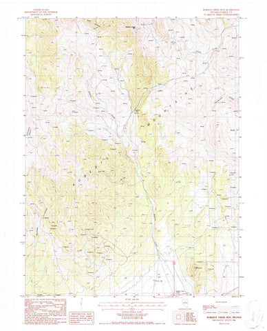 1986 Roberts Creek MTN, NV - Nevada - USGS Topographic Map v2