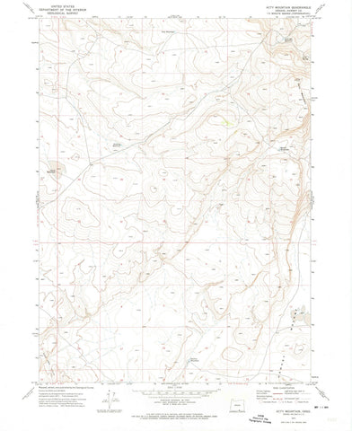1971 Acty Mountain, OR - Oregon - USGS Topographic Map v3