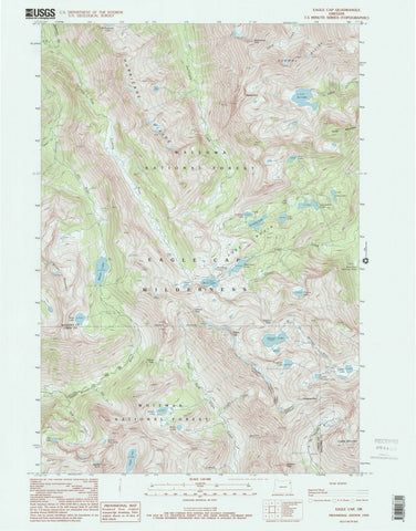 1990 Eagle Cap, OR - Oregon - USGS Topographic Map